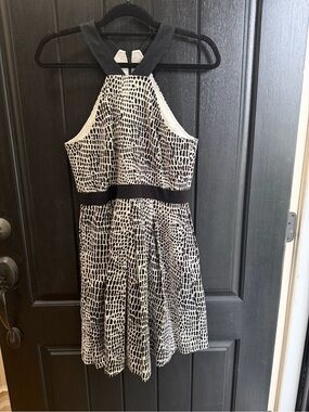 Trina Turk White Dress with Black Accent Trim